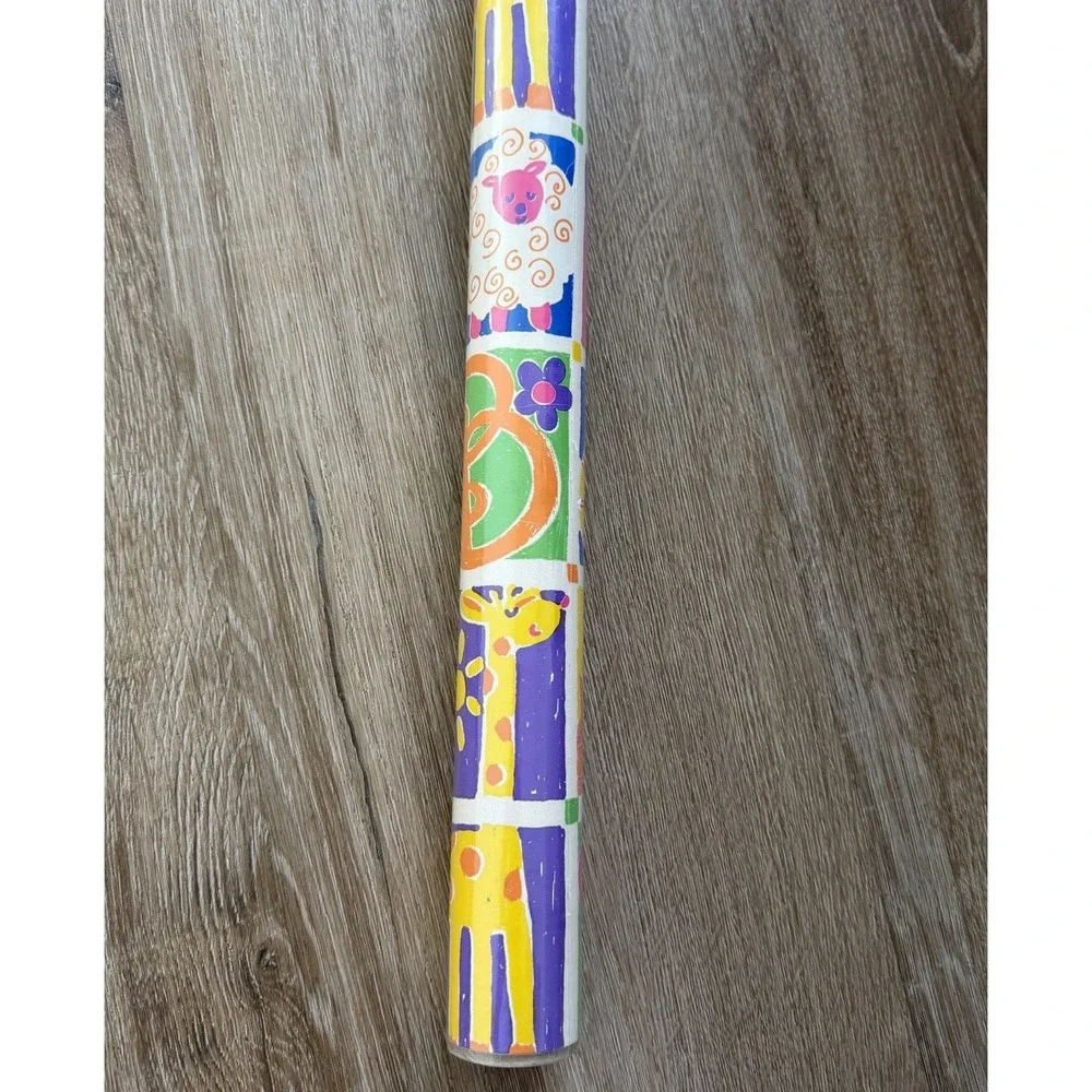 1997 Vtg Bright Animal Baby Kids Gift Wrap Roll Paramount Papers New Sealed